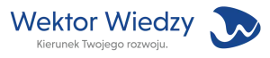 Logo Wektor Wiedzy z hasłem „Kierunek Twojego rozwoju” – organizator kursów kadrowych i płacowych od podstaw